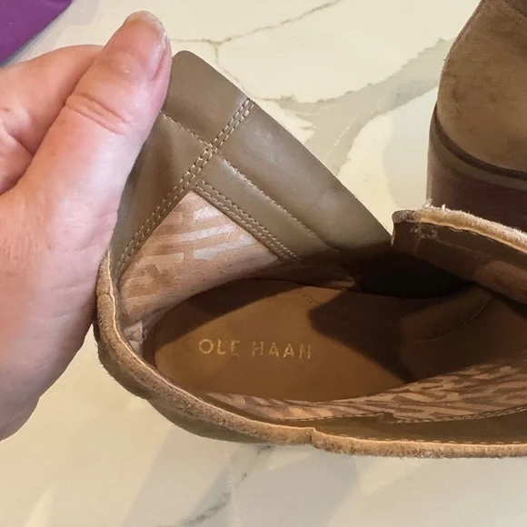 Cole Haan Tan Suede Ankle Boots - Picture 5 of 6